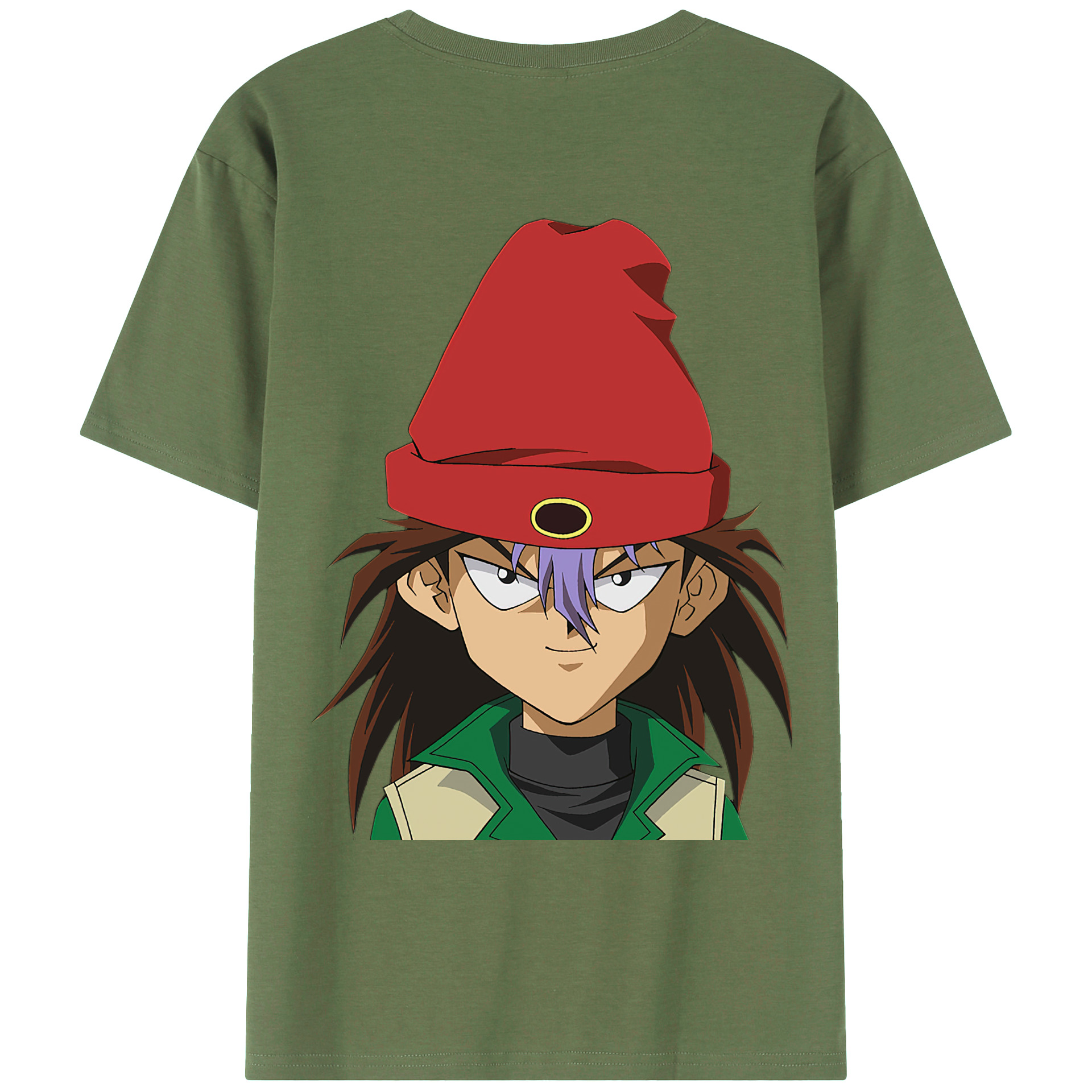 （画像用） 遊☆戯☆王 Yu-Gi-Oh! 綿100％ メンズ半袖Tシャツ（バックプリント） 通気性